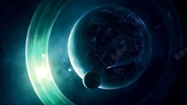蓝色神秘星球流星jpg设计背景_88icon https://88icon.com 星球 流星 神秘 蓝色
