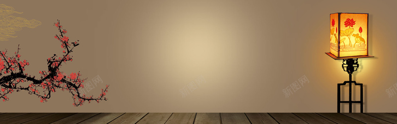 柔和国风食品家居土黄色海报背景jpg设计背景_88icon https://88icon.com 国风 土黄色 木材 木板 梅花 烛光 祥云 简约 精致 背景墙