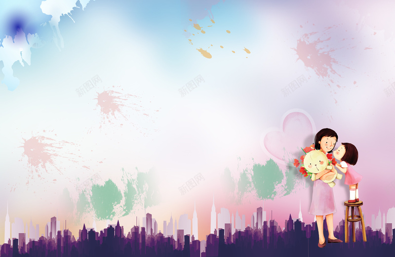 母亲节绘画大赛海报背景psd设计背景_88icon https://88icon.com 城市 妈妈和我 孩子 建筑 最美妈妈 母亲节 绘画 绘画图片图片下载 绘画大赛