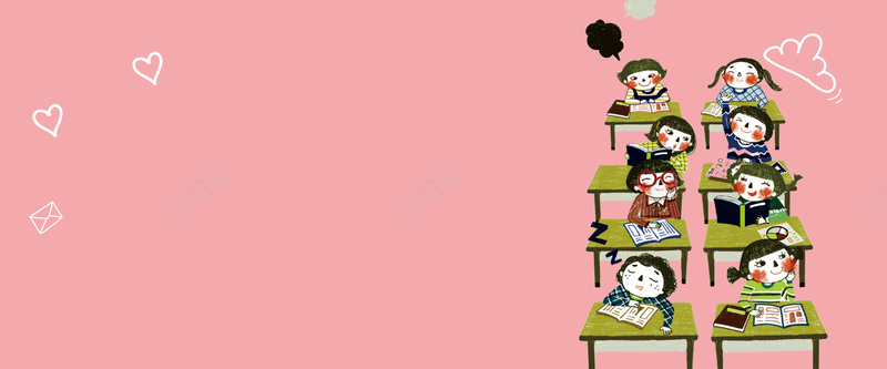 校园毕业上课手绘风文艺小清新粉色背景psd设计背景_88icon https://88icon.com 几何 学业 学校 学生 小清新 广告 文艺 校园 毕业 毕业季 素材 背景 设计