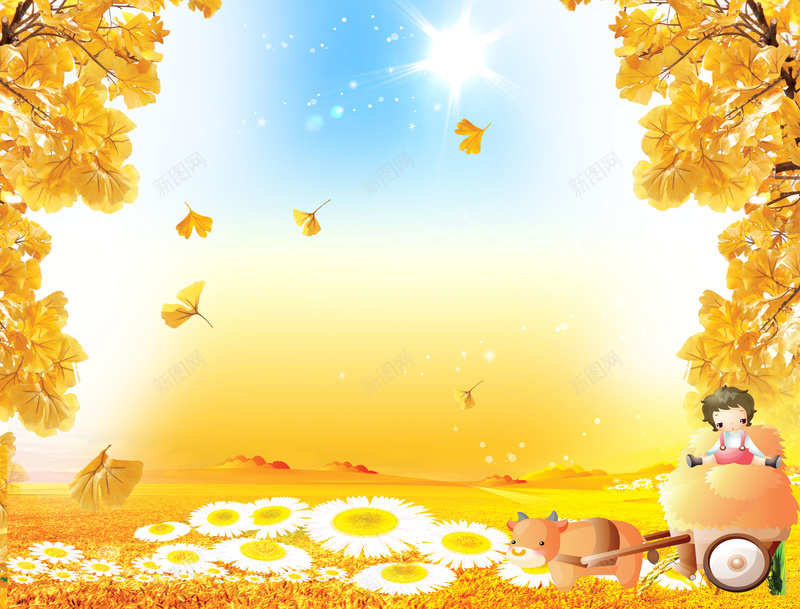 魅惑金秋海报背景psd设计背景_88icon https://88icon.com 卡通 房子 枫叶 秋 秋叶 秋天 秋天海报 秋天的风景 秋天素材 秋天落叶 秋景 花 魅惑金秋
