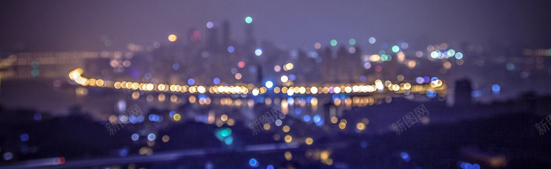 城市夜景虚化banner壁纸psd_88icon https://88icon.com 摄影 朦胧 海报banner 玻璃磨砂 色彩 虚化 风景