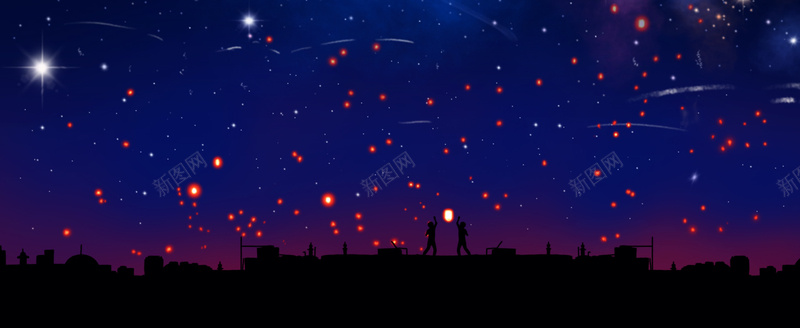 中元节孔明灯蓝色深夜背景psd设计背景_88icon https://88icon.com 七月半中元节 中元节 中国万圣节 中国风 传统佳节 传统节日 农历七月半 河灯 荷花灯 莲花灯 鬼节