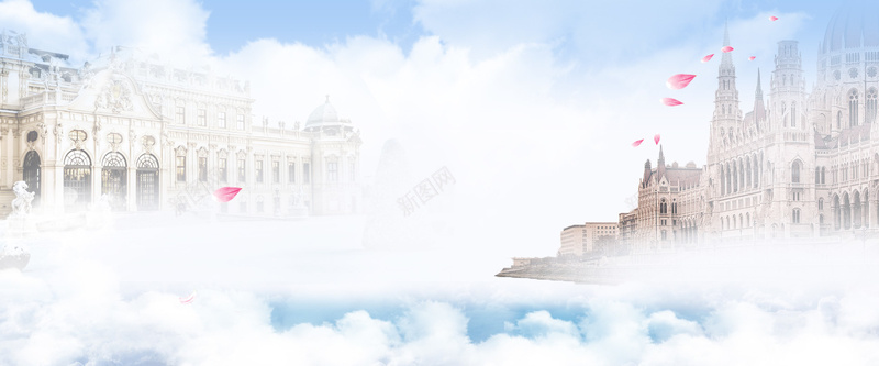 梦幻banner背景psd设计背景_88icon https://88icon.com banner背景 云层 家具背景 梦幻
