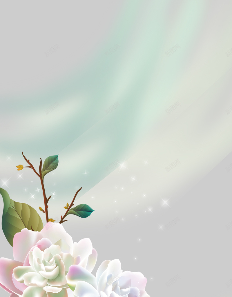 渐变白色莲花立体背景图psd设计背景_88icon https://88icon.com 清新 渐变 白色 简约 纹理 莲花 质感