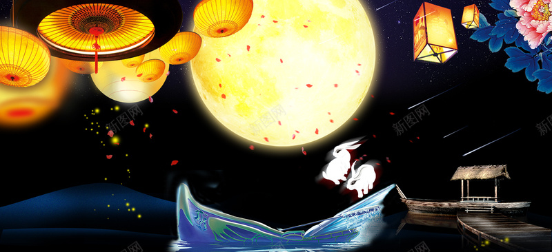 国庆狂欢购淘宝天猫中秋背景psd设计背景_88icon https://88icon.com 中秋国庆 中秋海报 中秋背景 国庆 天猫首页 月亮 浪漫中秋 淘宝 狂欢购 玉兔 花灯