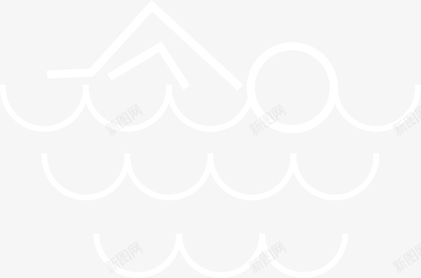 游泳白色标志矢量图eps设计背景_88icon https://88icon.com 体育运动 游泳 游泳标志 游泳符号 白色 运动 矢量图