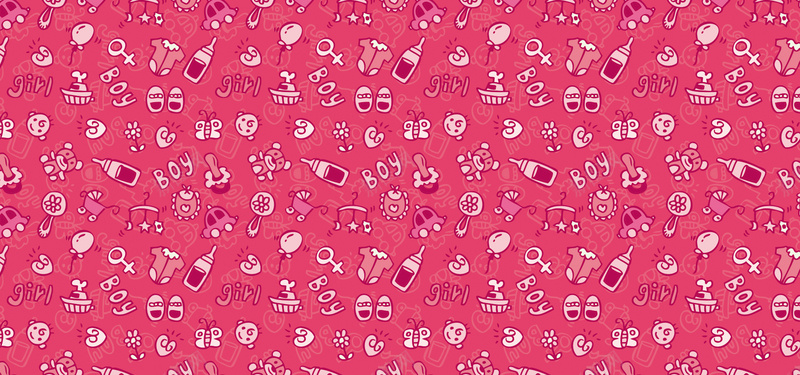 红色卡通手绘婴儿用品背景psd设计背景_88icon https://88icon.com 卡通 婴儿用品 手绘 海报banner 纹理 质感