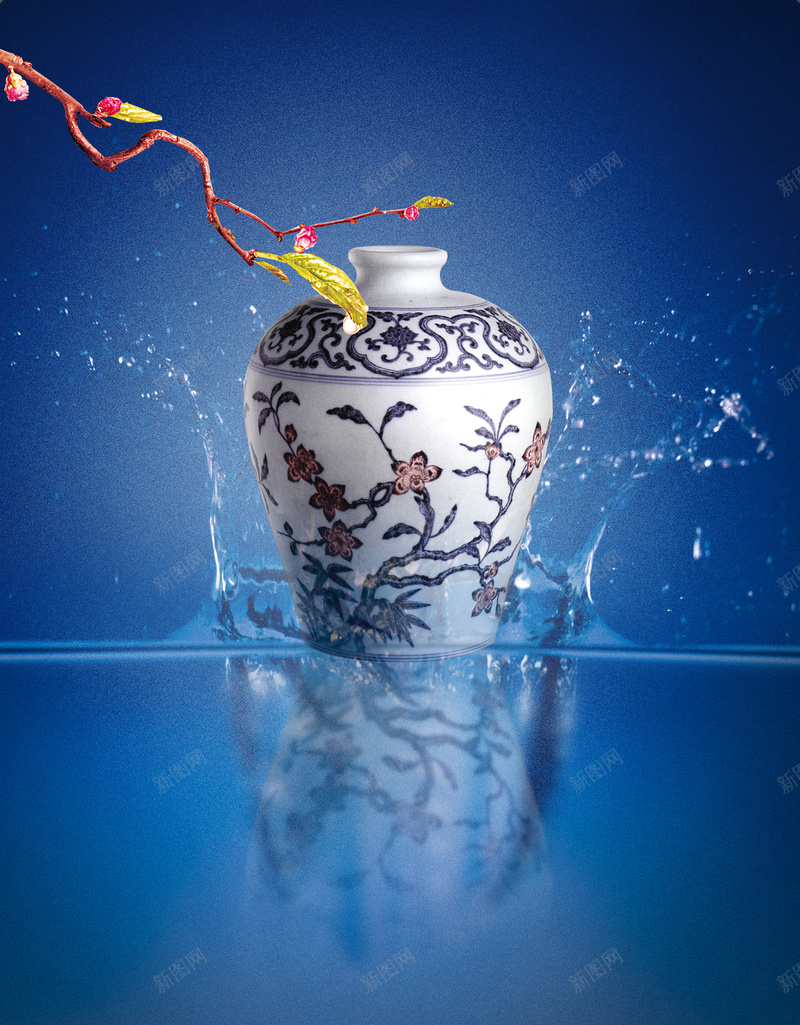 青花瓷海报背景psd设计背景_88icon https://88icon.com 中国风 中国风青花瓷 古典 底 桃花 瓶子 瓷器 花瓶 花纹 青花瓷 青花瓷海报 青花瓷花瓶 飘带