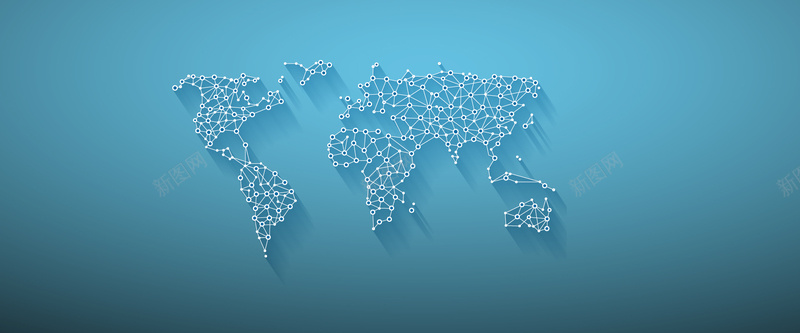 蓝色连线圆点世界地图jpg设计背景_88icon https://88icon.com 世界地图 商务 海报banner 科幻 科技 蓝色背景