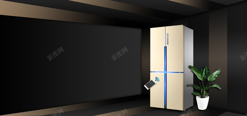 双开门冰箱促销季质感背景psd设计背景_88icon https://88icon.com 72DPI PSD PSD分层素材 冰箱 品质生活 对开冰箱 电器 设计 食在新鲜
