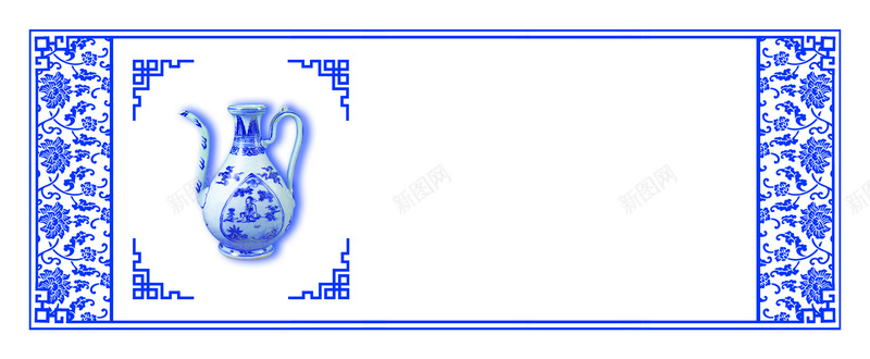 唯美淡雅青花瓷花纹banner背景jpg设计背景_88icon https://88icon.com 中国风 企业 历史 古典 唯美 展板 海报banner 青花瓷