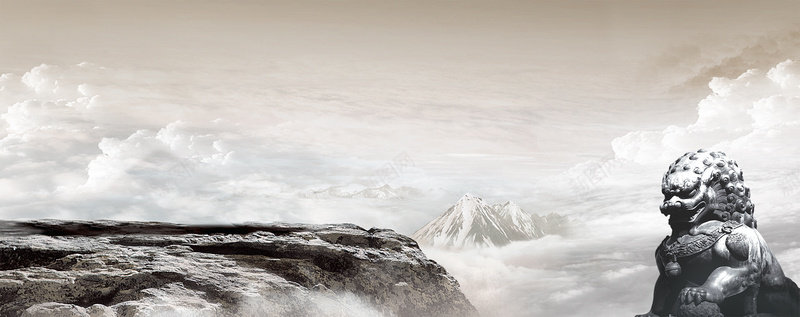石狮雕像背景psd设计背景_88icon https://88icon.com 云彩背景 云朵背景 天空背景 山崖背景 山村背景 梦幻 梦幻背景 活动背景 浪漫 海报banner 海报背景 石狮背景 雕像背景