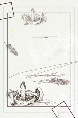 简约美味香菇促销背景图片 简约美味香菇促销背景