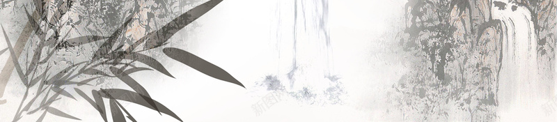 中国风竹叶水墨画psd设计背景_88icon https://88icon.com 中国风 古风 水墨 水墨山水 水墨画 海报 竹叶 背景素材