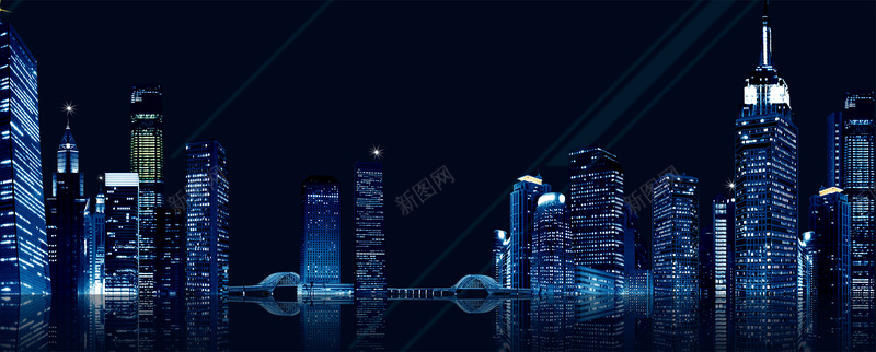 城市建筑梦幻蓝色bannerpsd设计背景_88icon https://88icon.com 城市 城市剪影 城市图片 城市夜景 城市建筑 城市背景 城市风光 大气 文明 高楼大厦