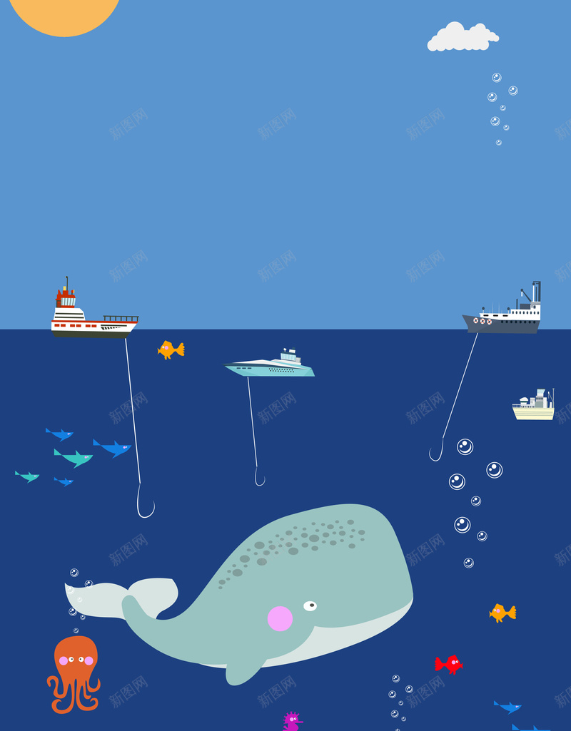 海洋鲸鱼保护野生动物公益海报背景psd设计背景_88icon https://88icon.com 保护动物 公益图片 公益活动 公益设计 动物 捕杀动物 气候 水 没有买卖就没有伤害 海洋 鲸鱼