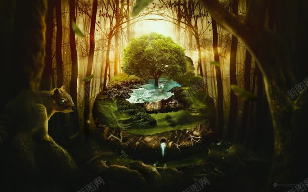 森林里的唯美jpg设计背景_88icon https://88icon.com 森林 素材