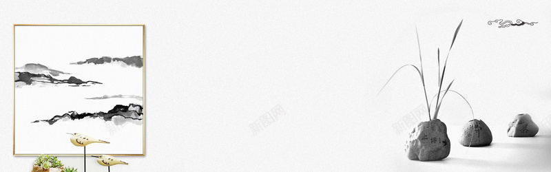 简洁禅意banner海报背景psd设计背景_88icon https://88icon.com 景色素材 淘宝 淘宝电商 电商背景图 电商背景板 电商背景模块 电商背景设计 禅意背景素材
