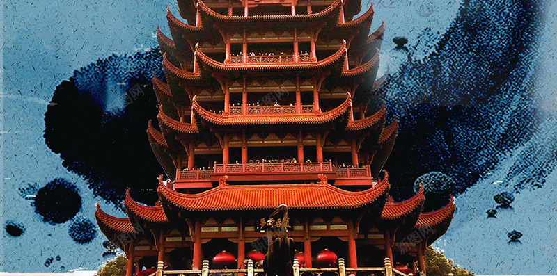 黄鹤楼旅游风景武汉印象psd设计背景_88icon https://88icon.com 中国风 古寺 墨画 旅游 武汉印象 武汉旅游 腊梅 黄鹤楼旅游 黄鹤楼风景