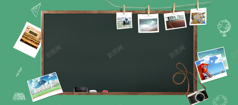 新学期开学季促销活动海报背景psd设计背景_88icon https://88icon.com 学生 开学优惠 开学促销 开学啦 开学季 教师节 新学期 毕业季 照片墙 相机 粉笔 黑板