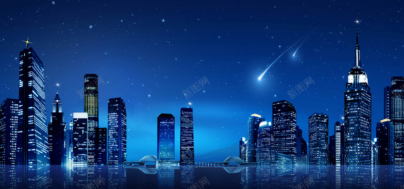 夜空城市剪影星空流行背景bannerpsd设计背景_88icon https://88icon.com 商务 夜空城市剪影星空流行高楼流星夜晚 星云 星海 星空 星际 海报banner 科幻 科技