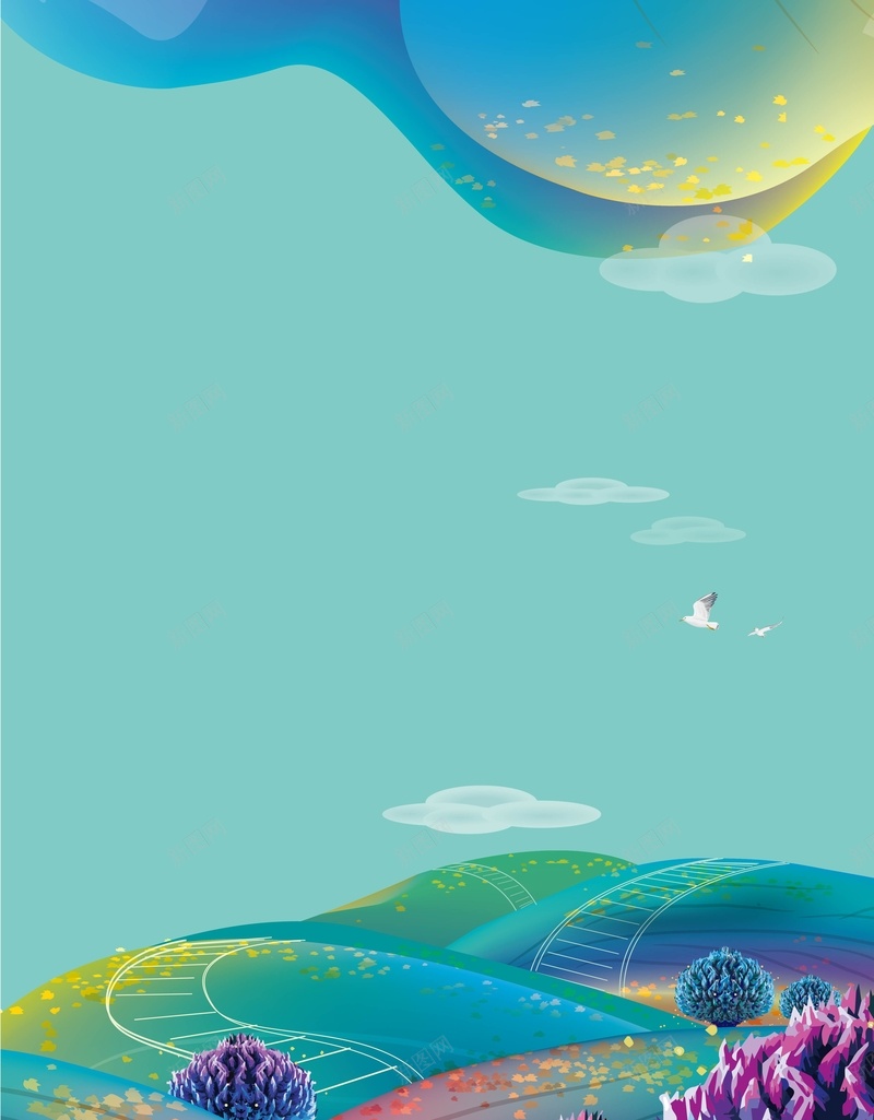 矢量渐变质感童话浪漫风景背景ai设计背景_88icon https://88icon.com 云海 儿童 山谷 梦幻 浪漫 渐变 矢量 童话 绿色 背景 花海 质感 风景 矢量图