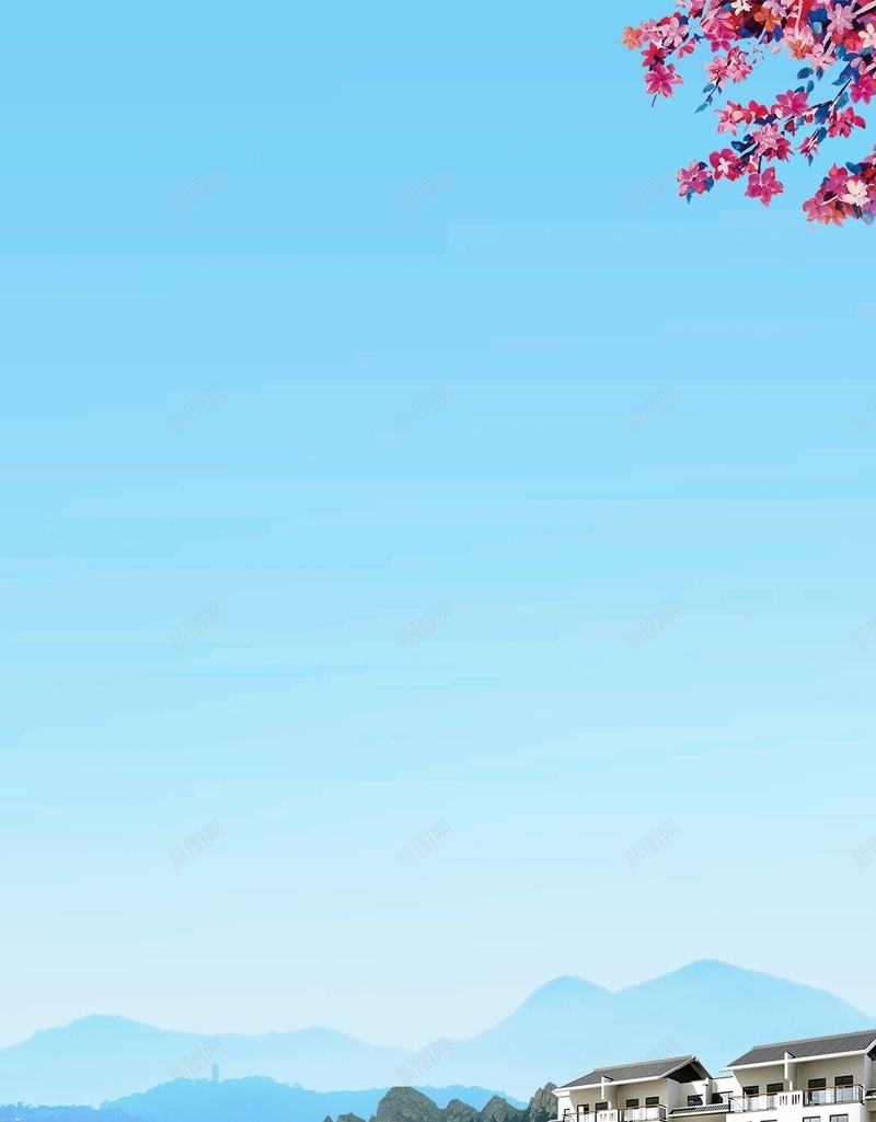 蓝色中国风房地产PSD分层H5背景psd_88icon https://88icon.com H5 PSD分层 中国风 别墅 建筑 房地产 摄影 柳树 梅花 植物 湖水 背景素材 蓝色 鸟