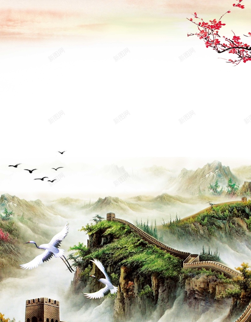 创意国画江山如画风景海报psd设计背景_88icon https://88icon.com 中式海报 创意地产 创意海报 地产海报 大好河山 小清新海报 意境海报 水墨江山 江山如画 灵秀山水
