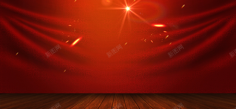 淘宝激情红色电商banner背景psd设计背景_88icon https://88icon.com 光效 天猫 木板 海报 渐变 火花 红色 绸布 褶皱 设计