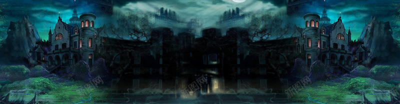 惊悚悬疑故事背景图psd设计背景_88icon https://88icon.com 促销 儿童图书 卡通 古堡 城堡 恐怖 悬疑 惊悚 手绘 海报banner 漫画 童趣