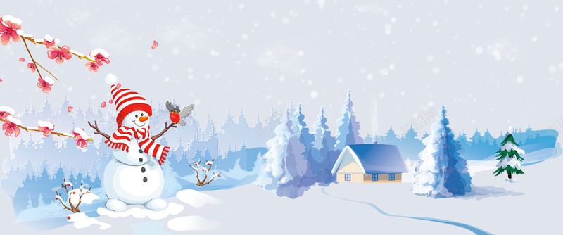 腊梅雪景小清新手绘bannerpsd设计背景_88icon https://88icon.com 冬天 冬季 冬季暖歌 冬日暖歌 冬至 大寒 大雪 寒冬 小寒 小雪 暖冬 节气 设计 雪 雪景 雪花