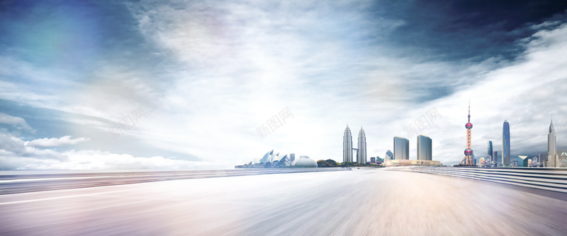 上海城市地标风景psd设计背景_88icon https://88icon.com 城市地标 城市风景 大都市 摄影 海报banner 风景 高楼大厦