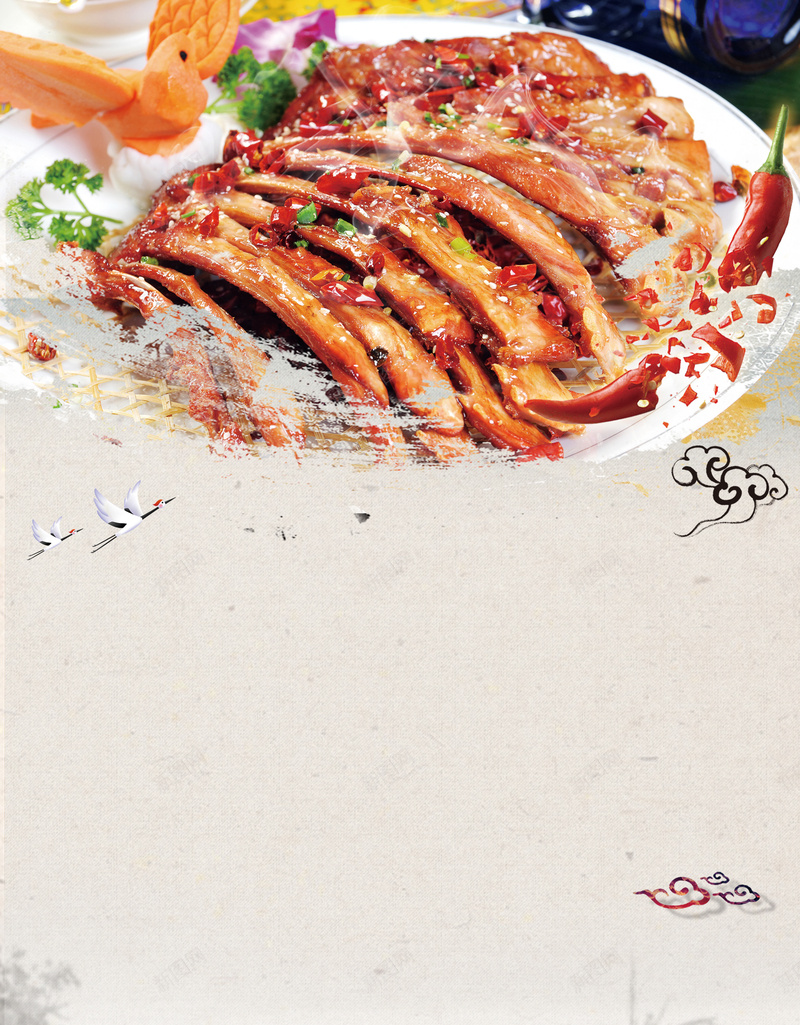 美食海报背景psd设计背景_88icon https://88icon.com 中国风 火锅 羊排 羊肉 羊蝎子 羊蝎子火锅 美食 辣椒 餐厅壁画 饭馆