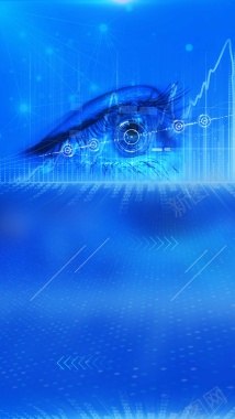 蓝色科技未来人工工智能科学背景图片 蓝色科技未来人工工智能科学背景