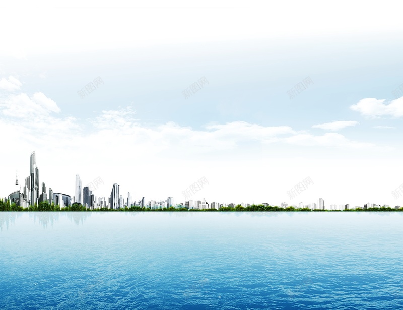 蓝色湖水背景模板psd设计背景_88icon https://88icon.com PSD 城市 平面 广告 建筑 模板 海报 湖水 湖面 素材 背景 蓝色