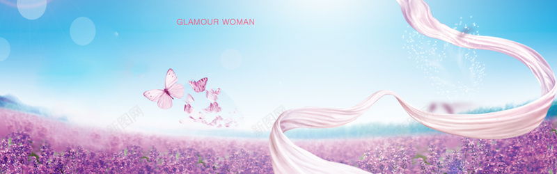 薰衣草彩带背景psd设计背景_88icon https://88icon.com 夏秋 女装背景 季节背景 彩带 梦幻 活动背景 浪漫 海报banner 男装背景 薰衣草