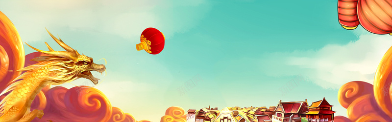 龙抬头大气中国风banner海报psd设计背景_88icon https://88icon.com 二月二 传统 卡通 手绘 民俗 浪花 激情 理发 祥云 节日 龙头 龙抬头