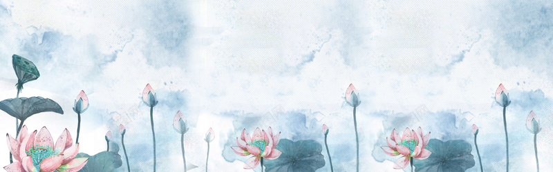 唯美手绘水彩荷花淘宝海报背景psd设计背景_88icon https://88icon.com 中国风 天猫背景 广告背景 水彩背景 海报banner 海报背景 淘宝背景 清新背景 花卉背景 花朵背景 荷花背景 鲜花背景