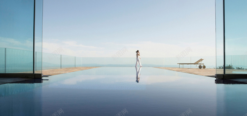 室内背景图jpg_88icon https://88icon.com 室内 摄影 海报banner 玻璃台 简约 蓝色 露台 风景