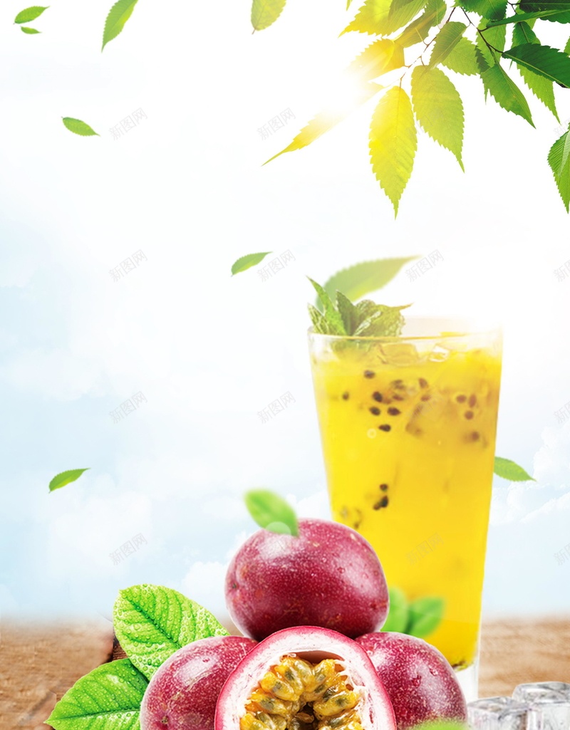清爽畅饮百香果果汁背景psd设计背景_88icon https://88icon.com PSD源文件 PSD素材 冷饮促销 分层文件 果汁 清爽 清香爽口 百香果 背景模板 背景海报 背景素材 饮料 高清背景