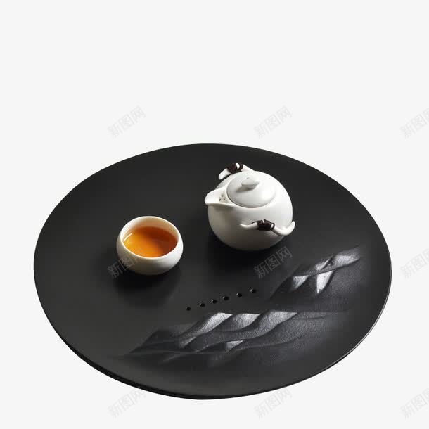 黑色茶盘png免抠素材_88icon https://88icon.com 产品实物 功夫茶 陶瓷