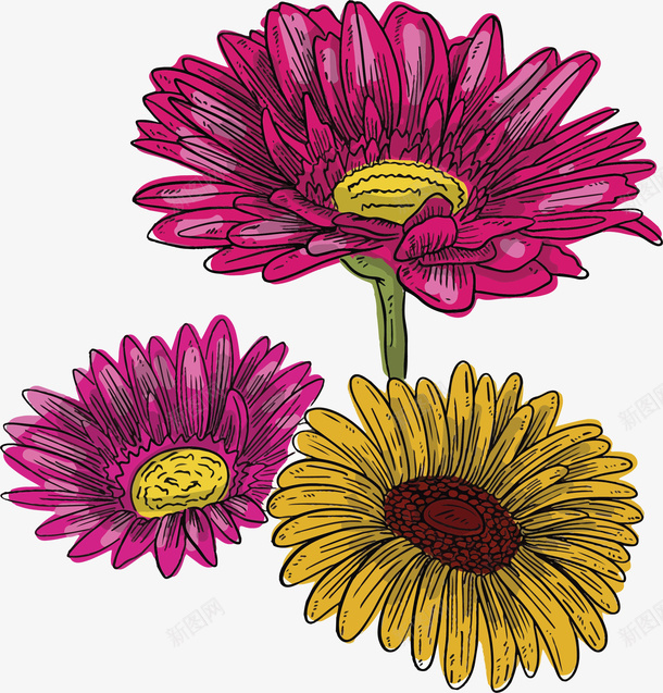 彩色春天小雏菊花束矢量图ai免抠素材_88icon https://88icon.com daisy 彩色雏菊 春天 春花 矢量png 矢量图 雏菊 雏菊花束