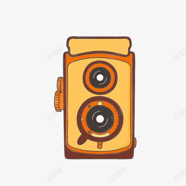 黄色莱卡相机png免抠素材_88icon https://88icon.com 卡通相机 手绘单反 矢量相机