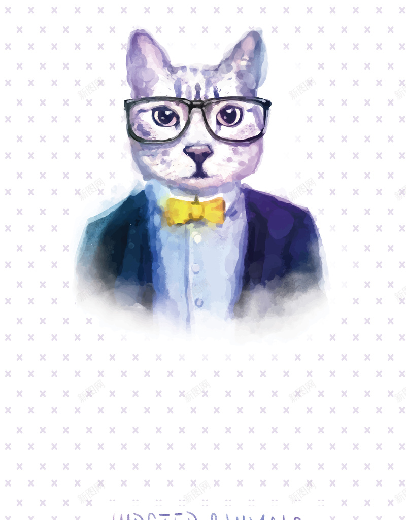 时尚水彩绘猫头人身海报背景矢量图ai设计背景_88icon https://88icon.com 人身 开心 插画 时尚 水彩 海报 猫头 矢量 礼服 素材 绘画 背景 艺术 虎斑 矢量图