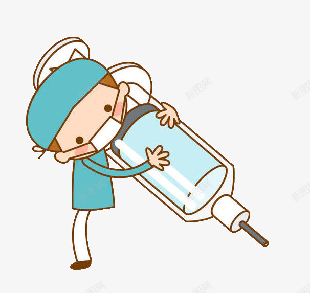 手绘卡通医生打针psd免抠素材_88icon https://88icon.com 医护人员 医生 卡通医生 手绘疫苗打针插画 打针 疫苗打针