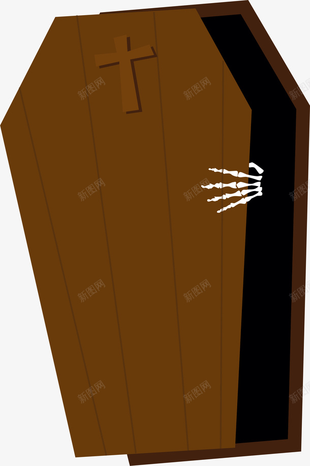 推开棺材的骷髅手矢量图ai免抠素材_88icon https://88icon.com 万圣节 十字棺 棺木 棺材 矢量png 矢量图 西方棺材 骷髅 骷髅手