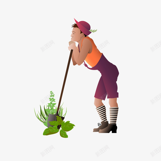 劳动人物矢量图ai免抠素材_88icon https://88icon.com 农民 劳动人物 卡通人物 矢量图