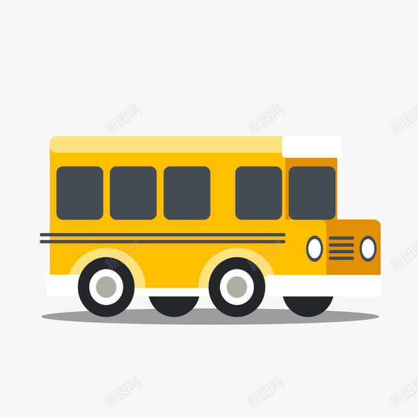 黄色卡通大巴车png免抠素材_88icon https://88icon.com 交通工具 卡通大巴车 背景装饰 黄色大巴车 黄色汽车
