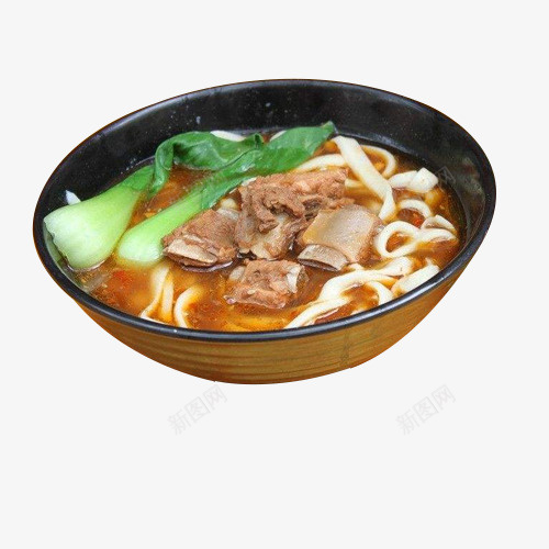 红烧风味排骨面png免抠素材_88icon https://88icon.com 排骨 排骨面 红烧排骨面 红烧风味 细面条 美食 面条 风味小吃